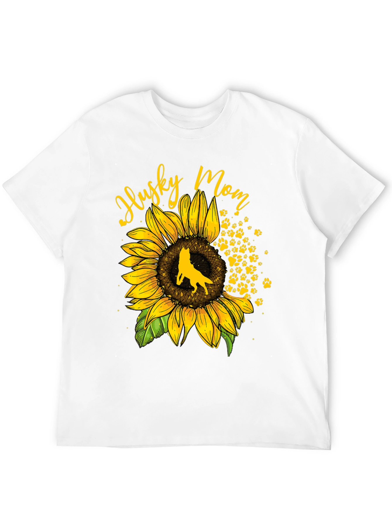 Husky Mom Sunflower Graphic Tee