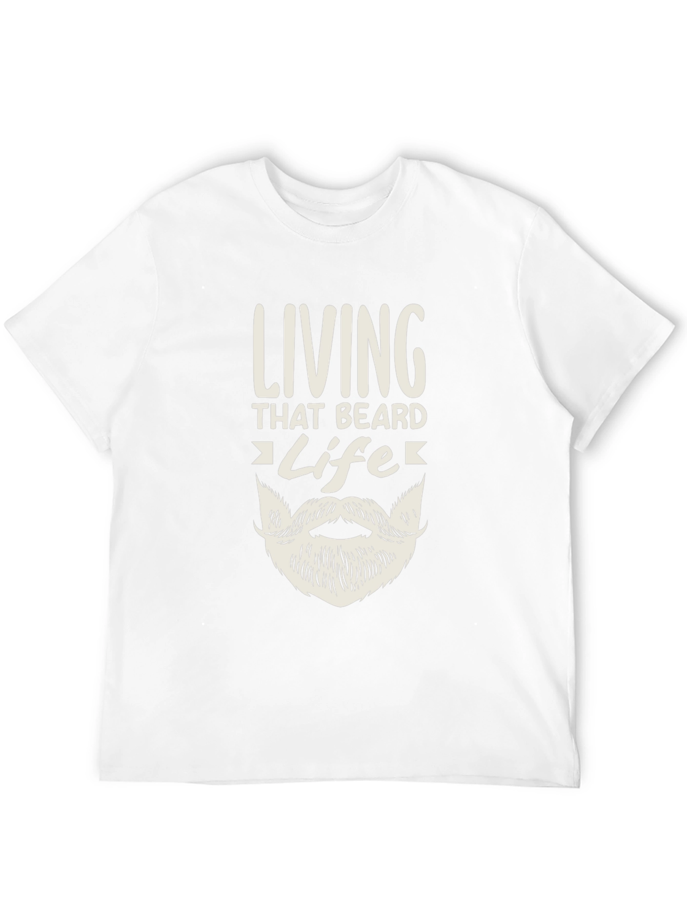 Living That Beard Life Black Graphic Tee