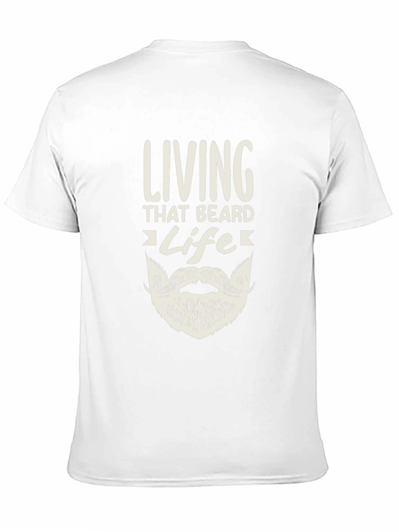Living That Beard Life Black Graphic Tee