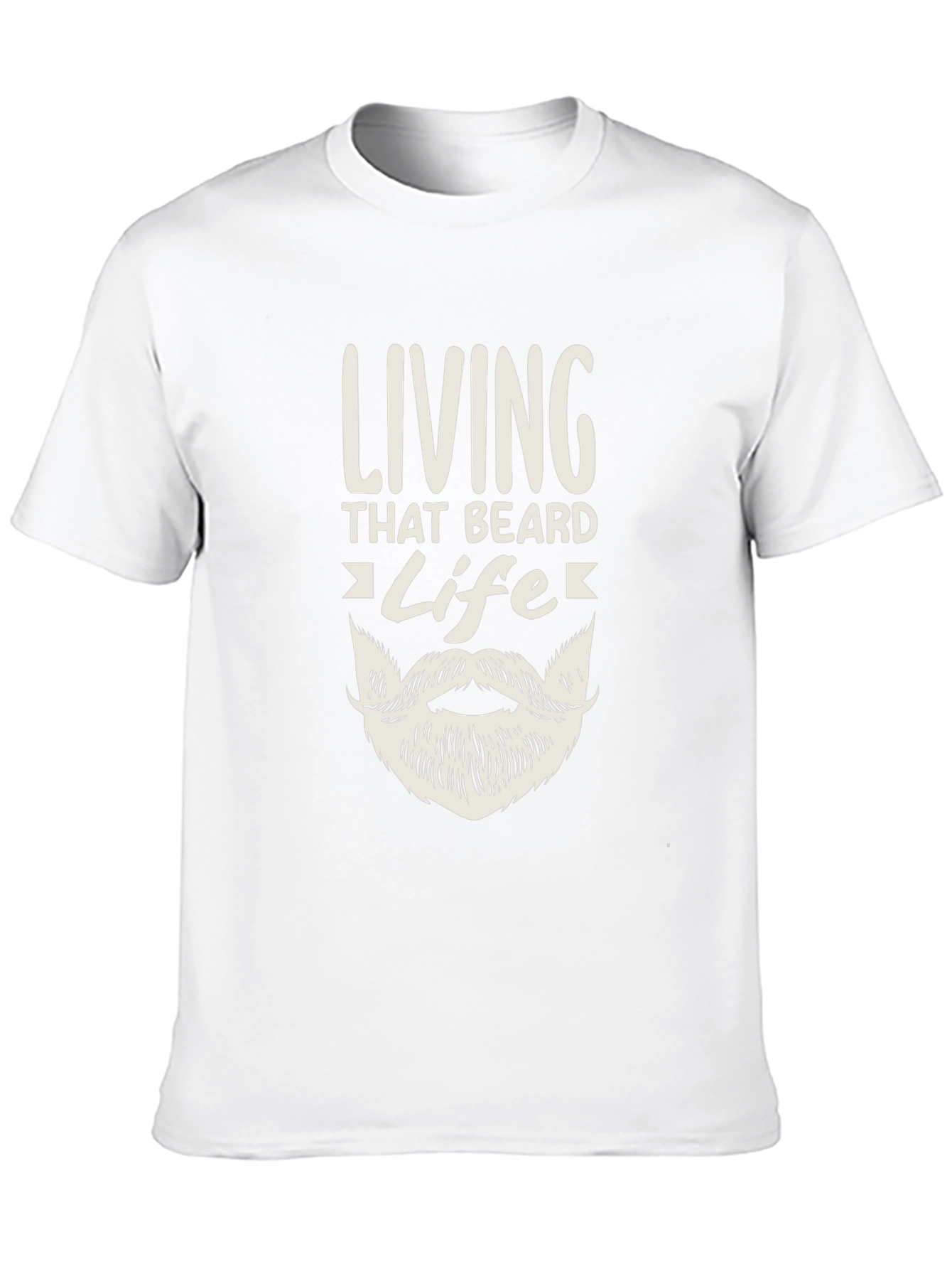 Living That Beard Life Black Graphic Tee