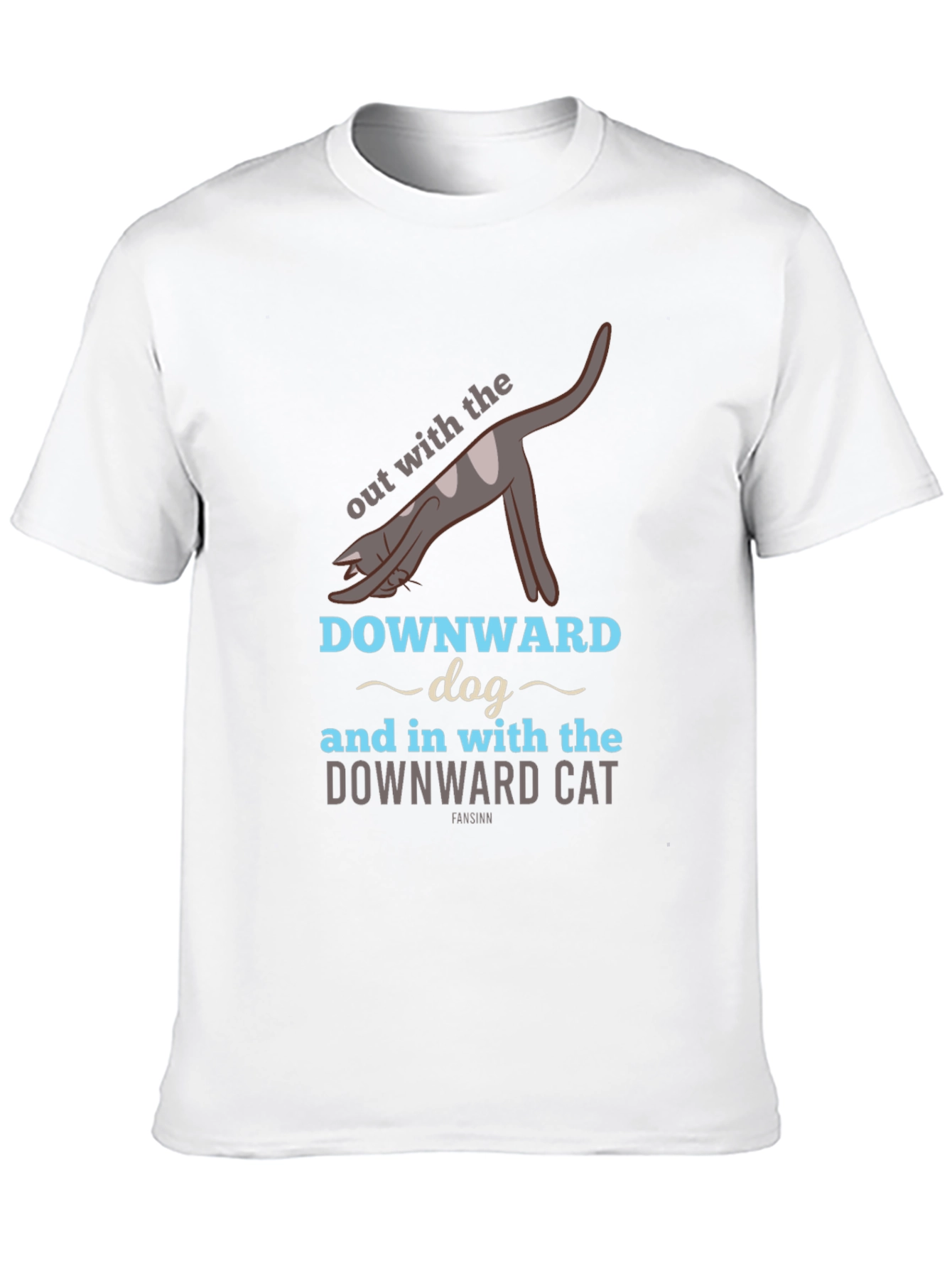 Downward Cat T-Shirt - Yoga Inspired Funny Tee