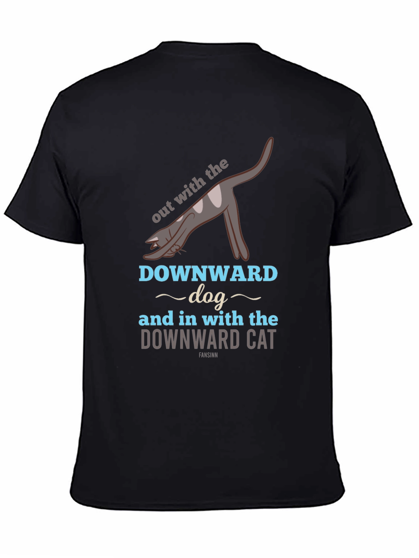 Downward Cat T-Shirt - Yoga Inspired Funny Tee