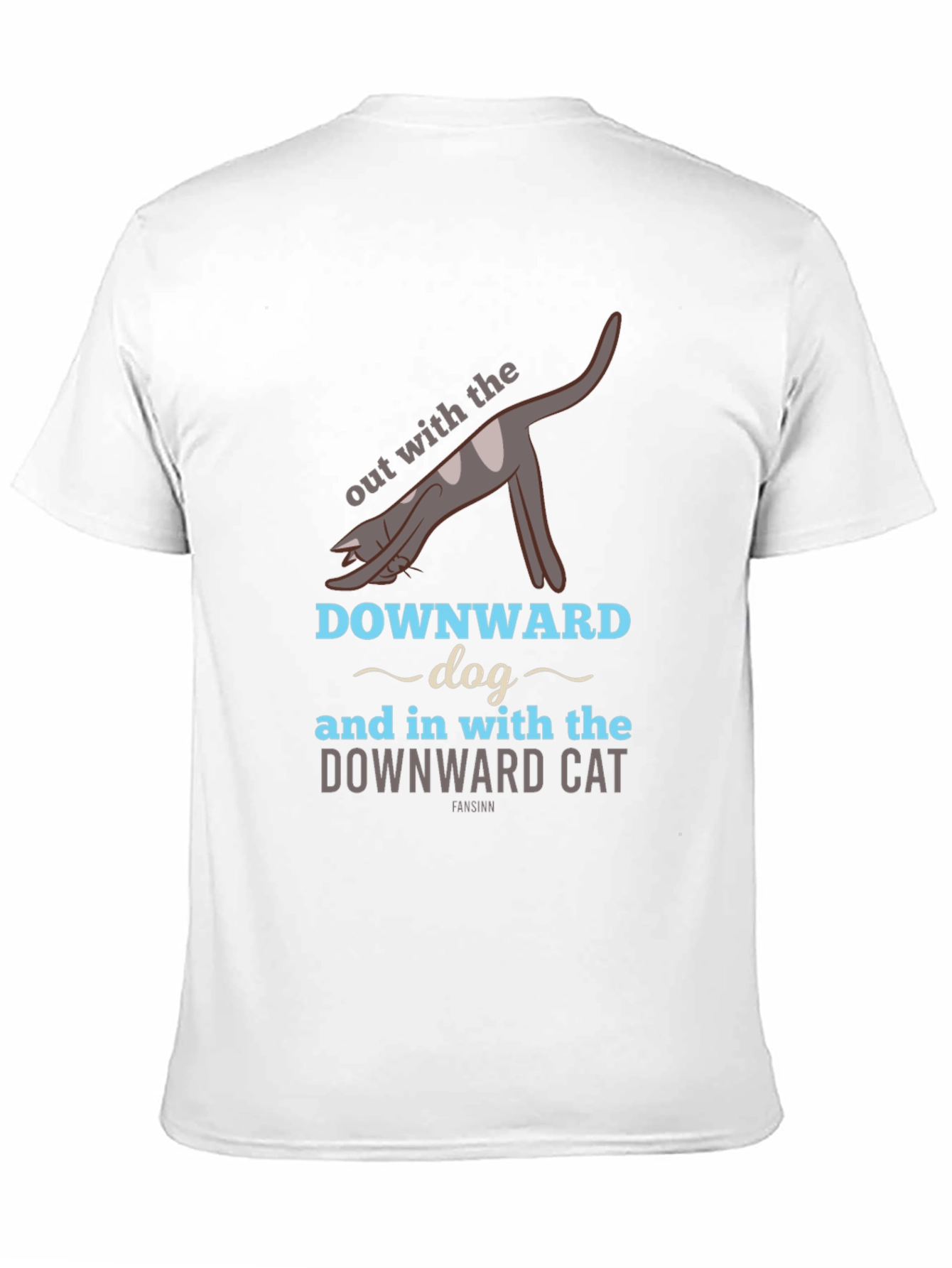 Downward Cat T-Shirt - Yoga Inspired Funny Tee