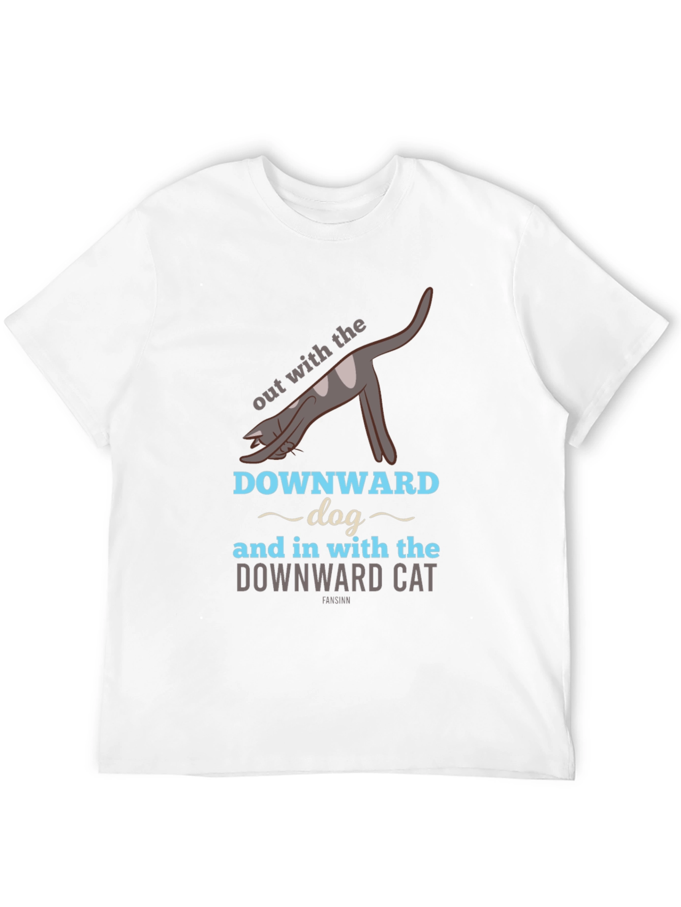 Downward Cat T-Shirt - Yoga Inspired Funny Tee