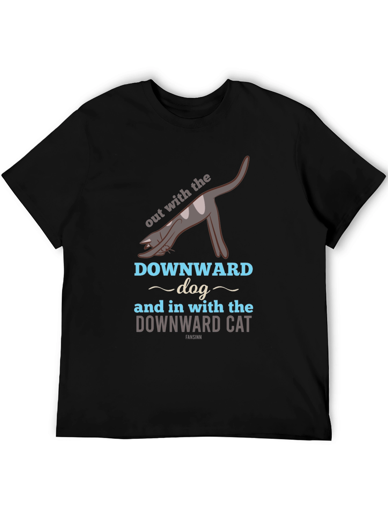 Downward Cat T-Shirt - Yoga Inspired Funny Tee