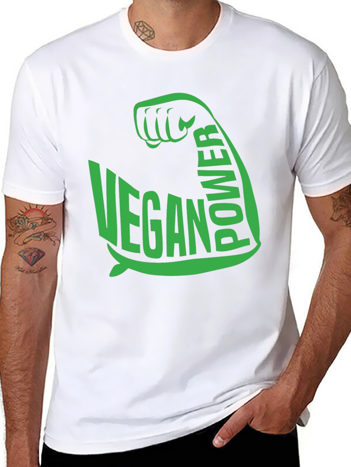 Vegan Power T-Shirt - Flex Your Compassion!