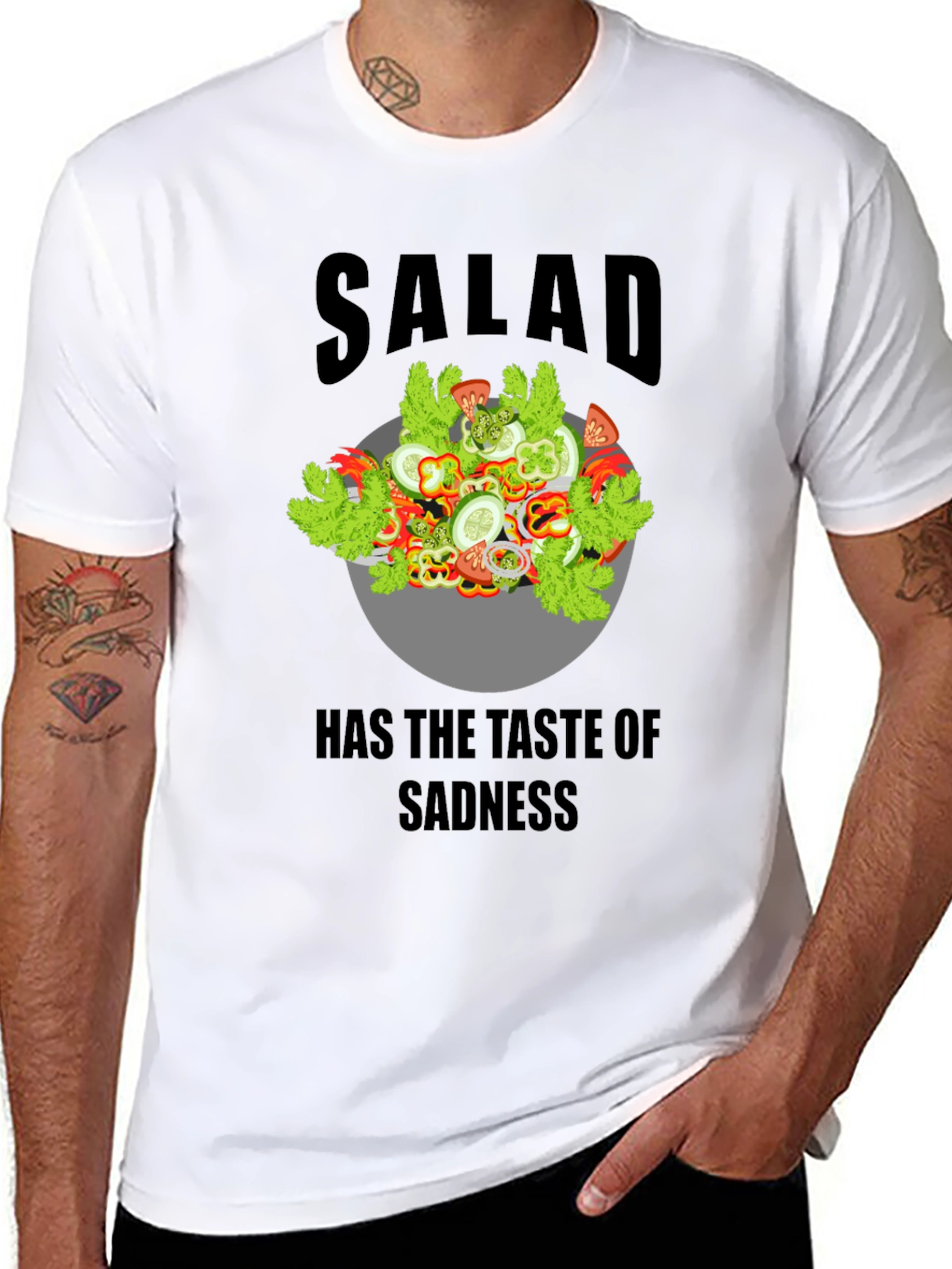 Sad Salad Graphic T-Shirt - Unisex Cotton Tee
