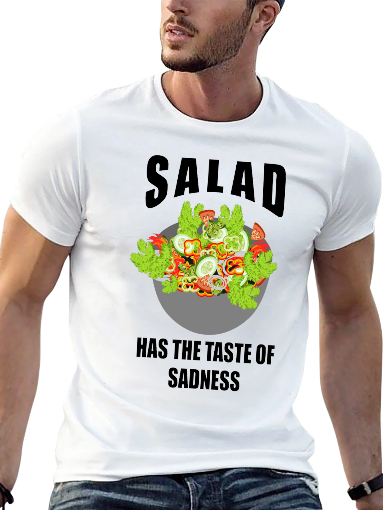 Sad Salad Graphic T-Shirt - Unisex Cotton Tee