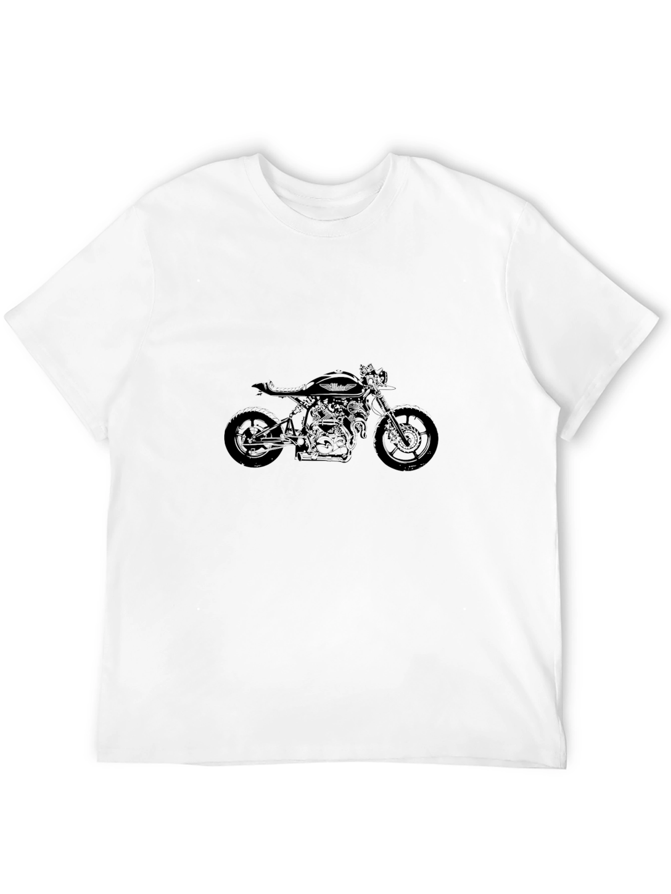 Black Motorcycle Graphic Tee - Cool Biker Style