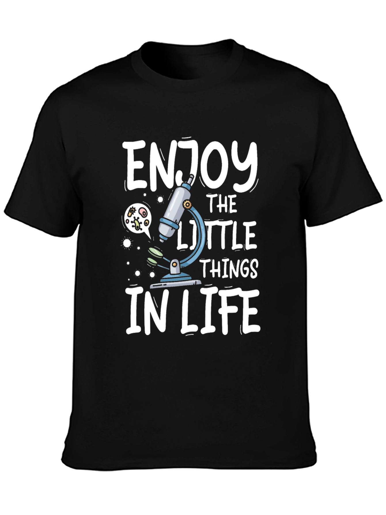 Enjoy The Little Things Microscope Graphic Tee