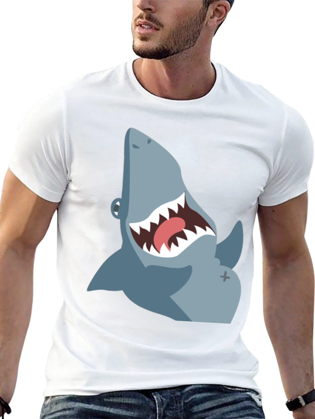 Shark Graphic Tee - Mens Black T-Shirt