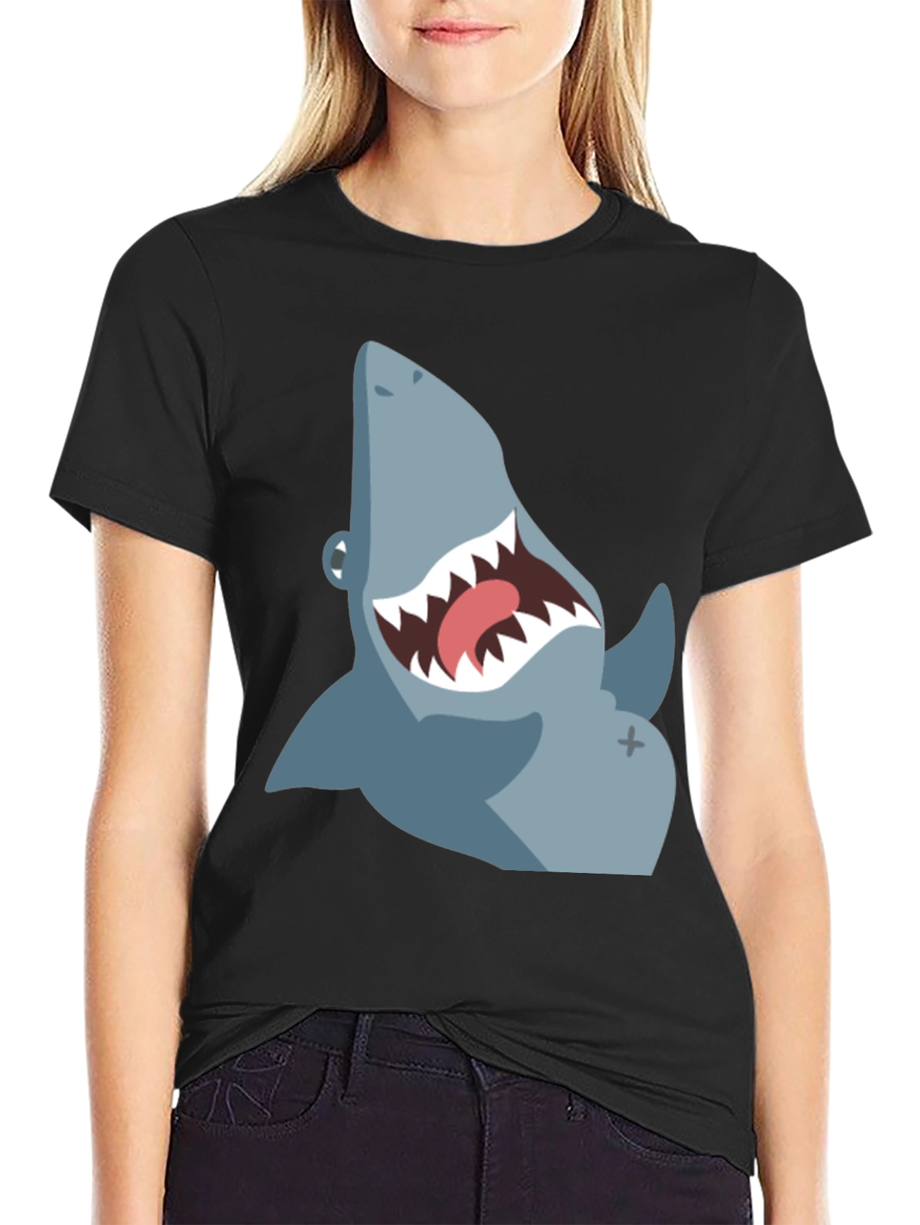 Shark Graphic Tee - Mens Black T-Shirt