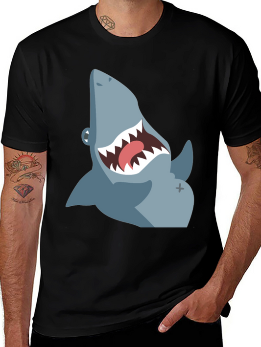 Shark Graphic Tee - Mens Black T-Shirt