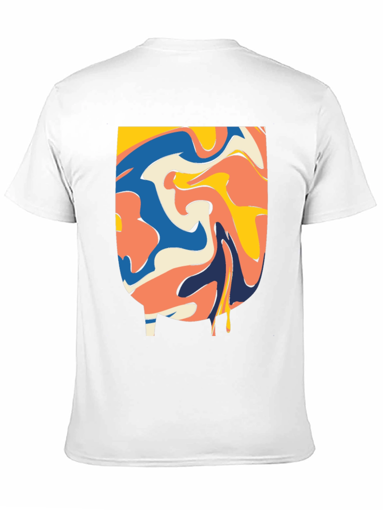 Abstract Swirl Graphic Tee - Modern Black T-Shirt