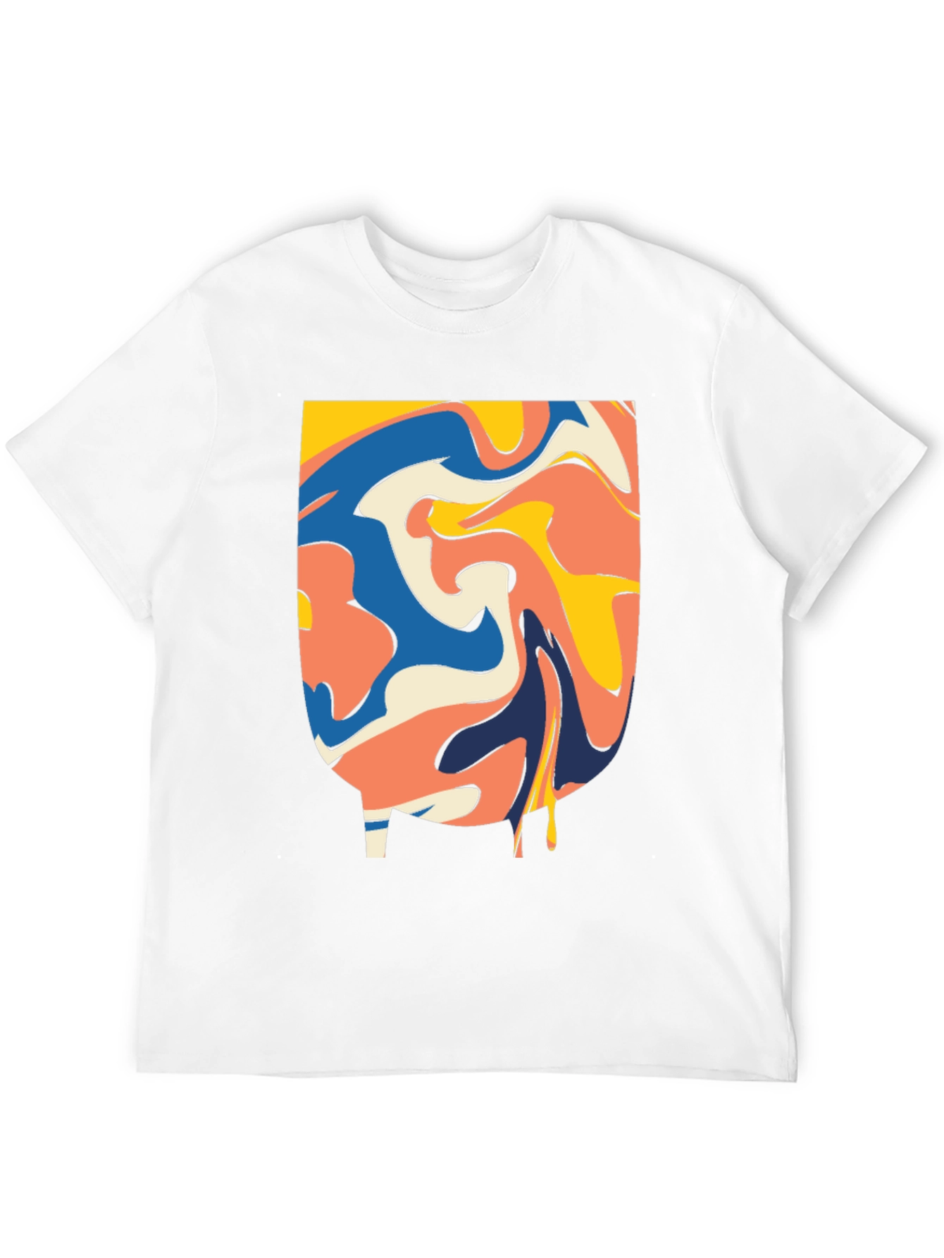 Abstract Swirl Graphic Tee - Modern Black T-Shirt