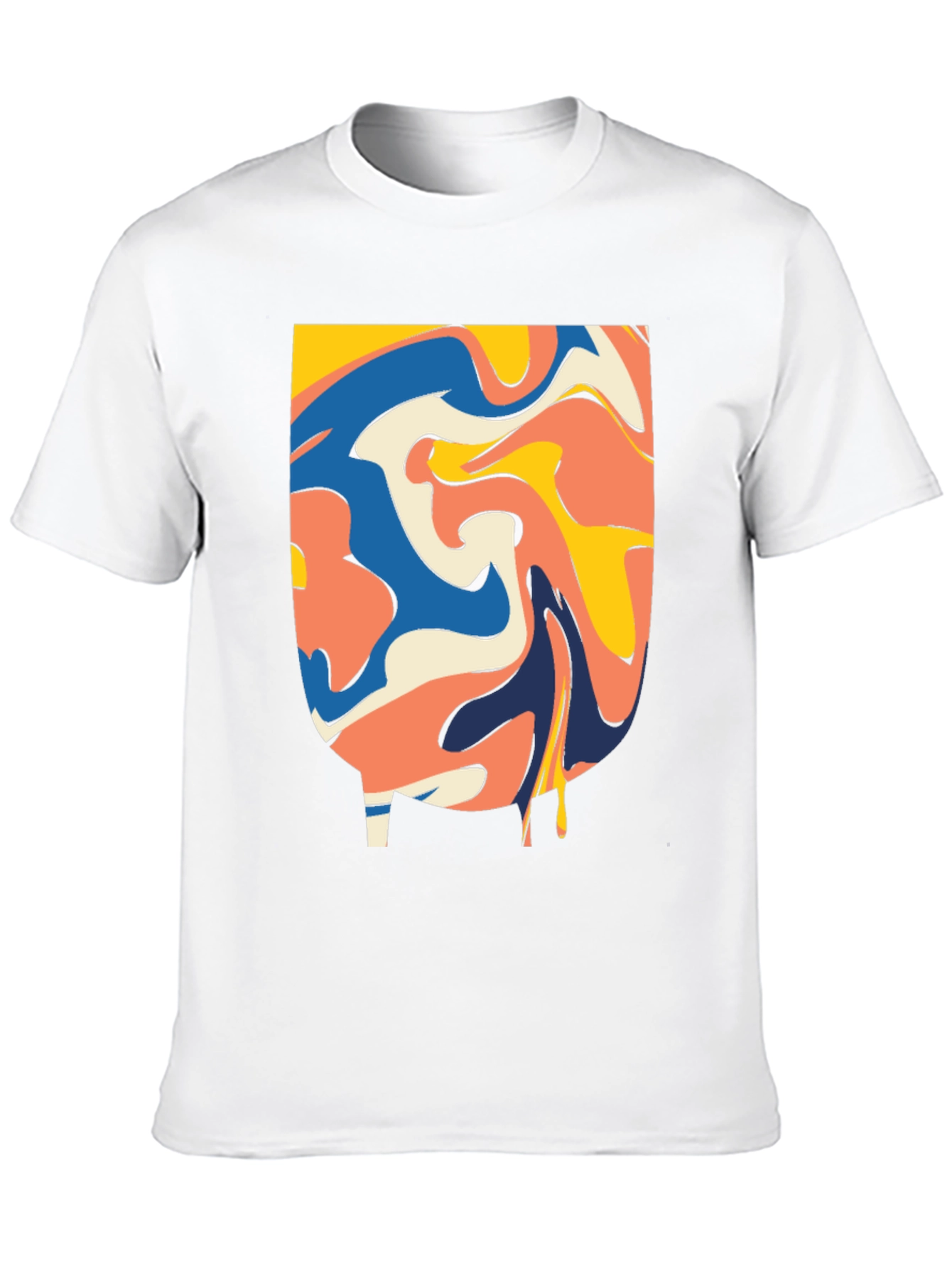 Abstract Swirl Graphic Tee - Modern Black T-Shirt