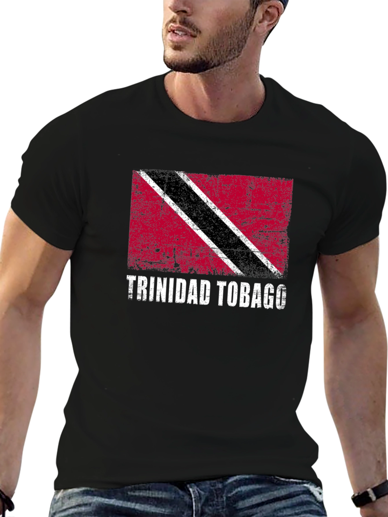 Trinidad & Tobago Flag Graphic Tee - Black