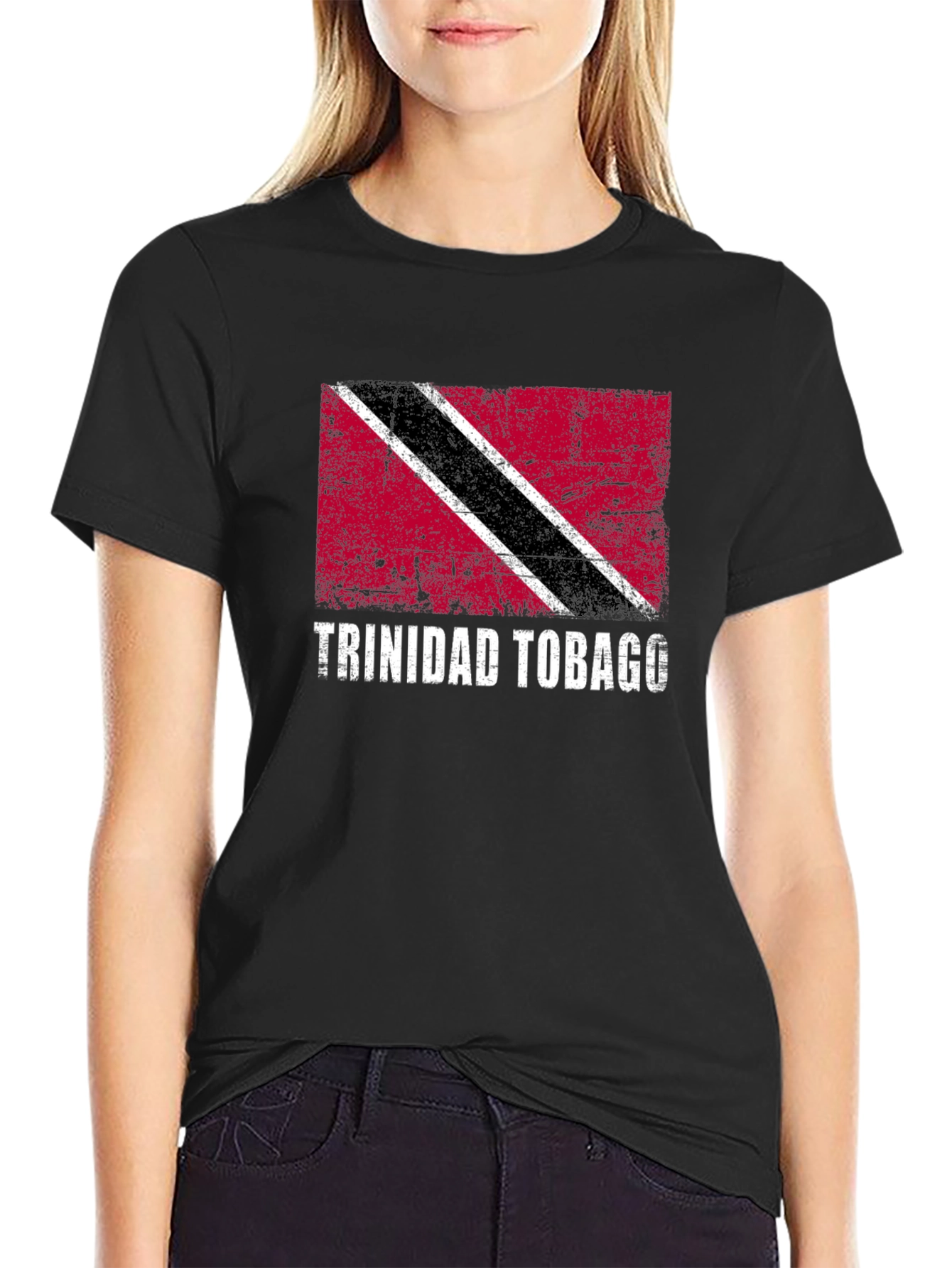 Trinidad & Tobago Flag Graphic Tee - Black