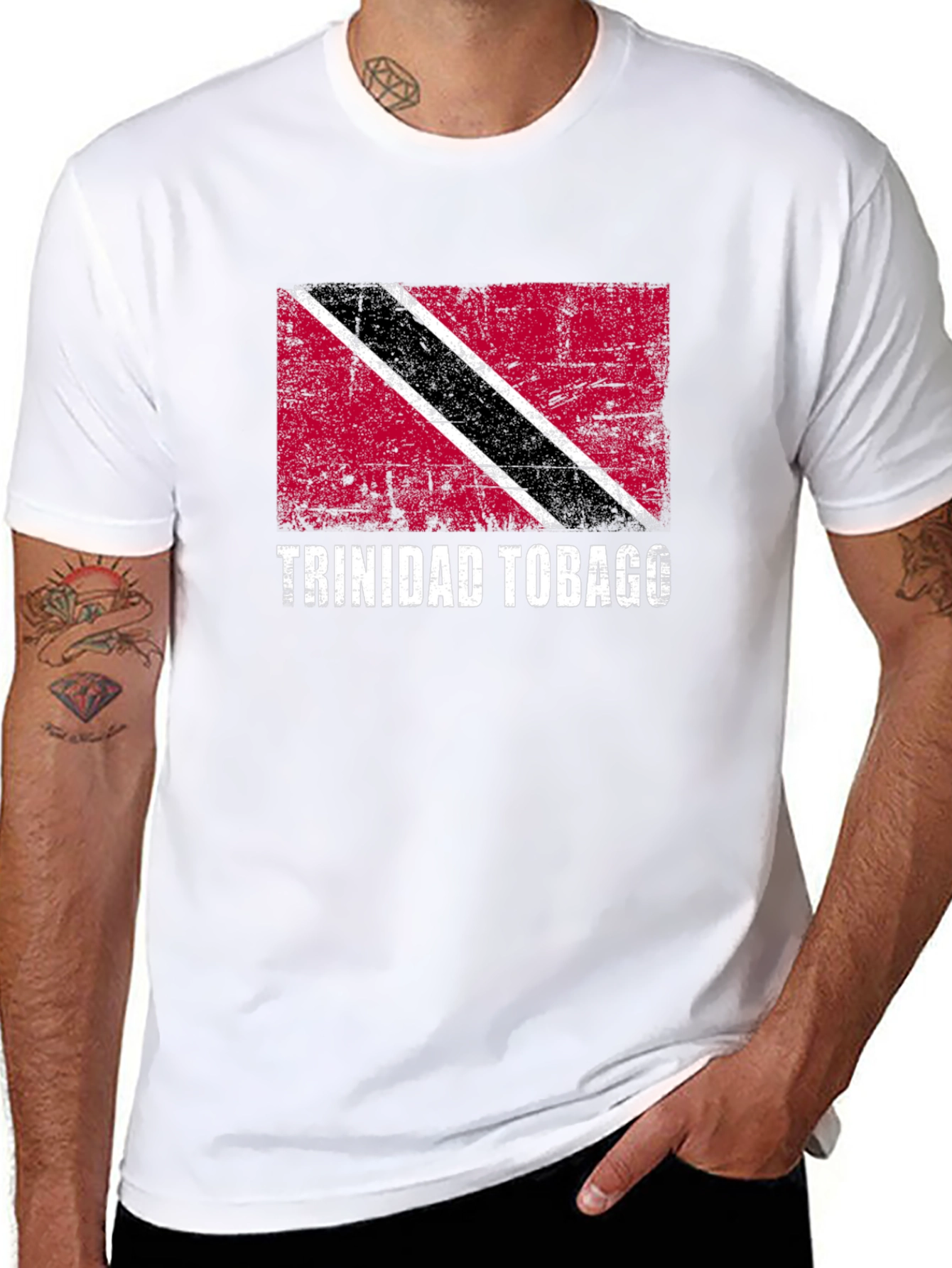 Trinidad & Tobago Flag Graphic Tee - Black