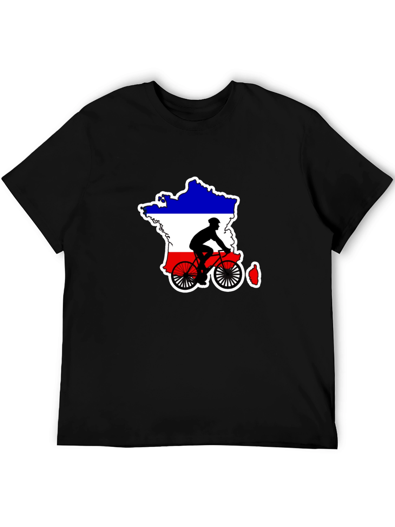 France Cycling Silhouette T-Shirt - Mens Black Tee