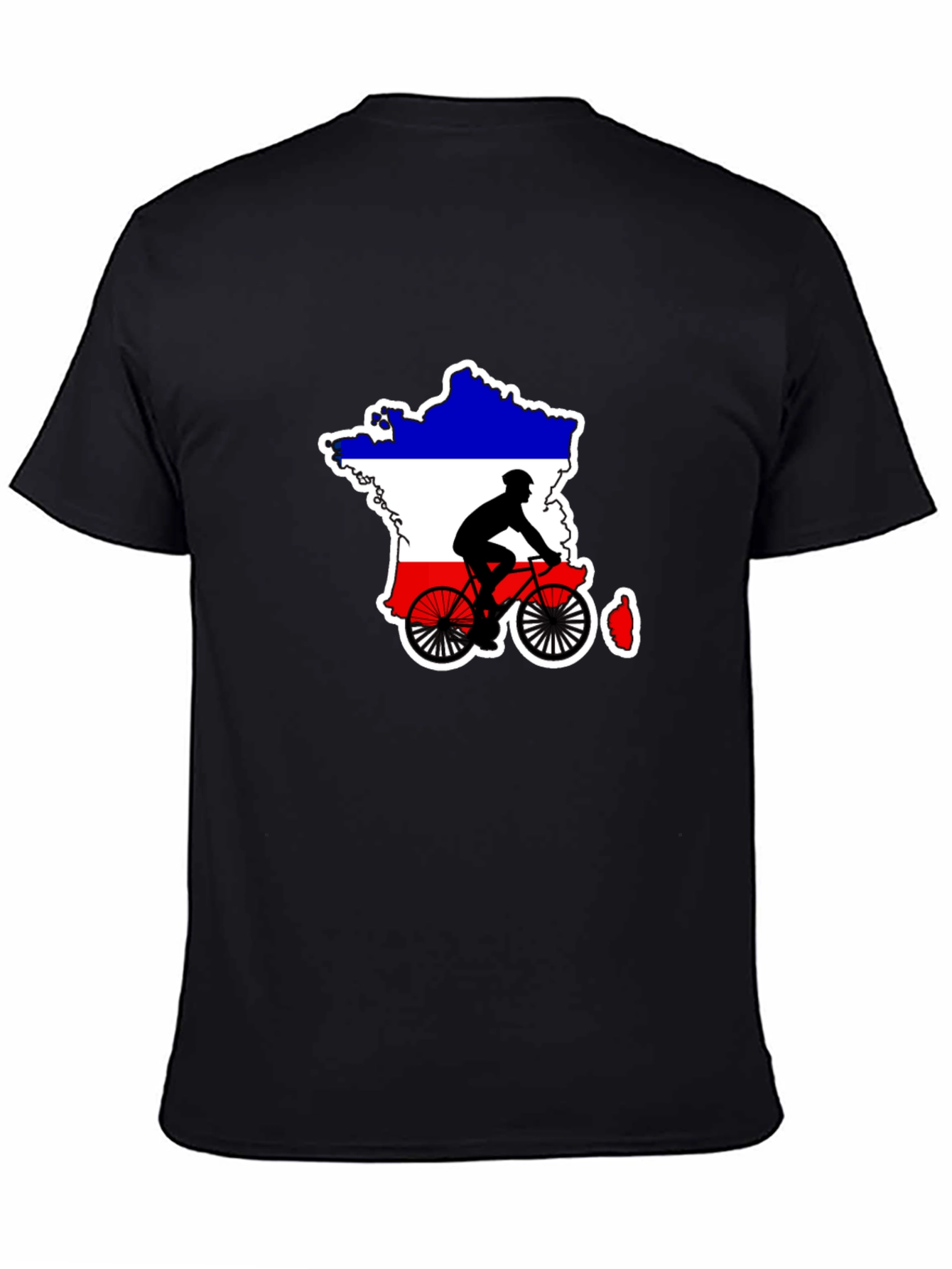 France Cycling Silhouette T-Shirt - Mens Black Tee