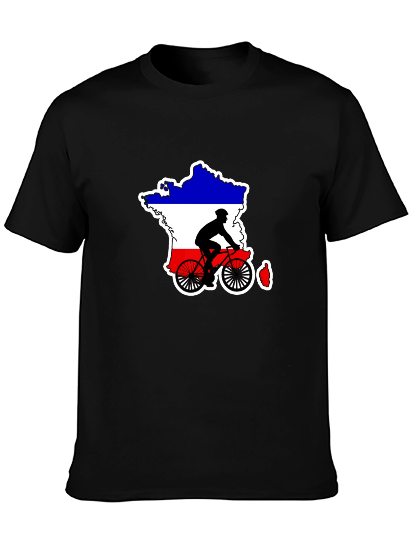 France Cycling Silhouette T-Shirt - Mens Black Tee