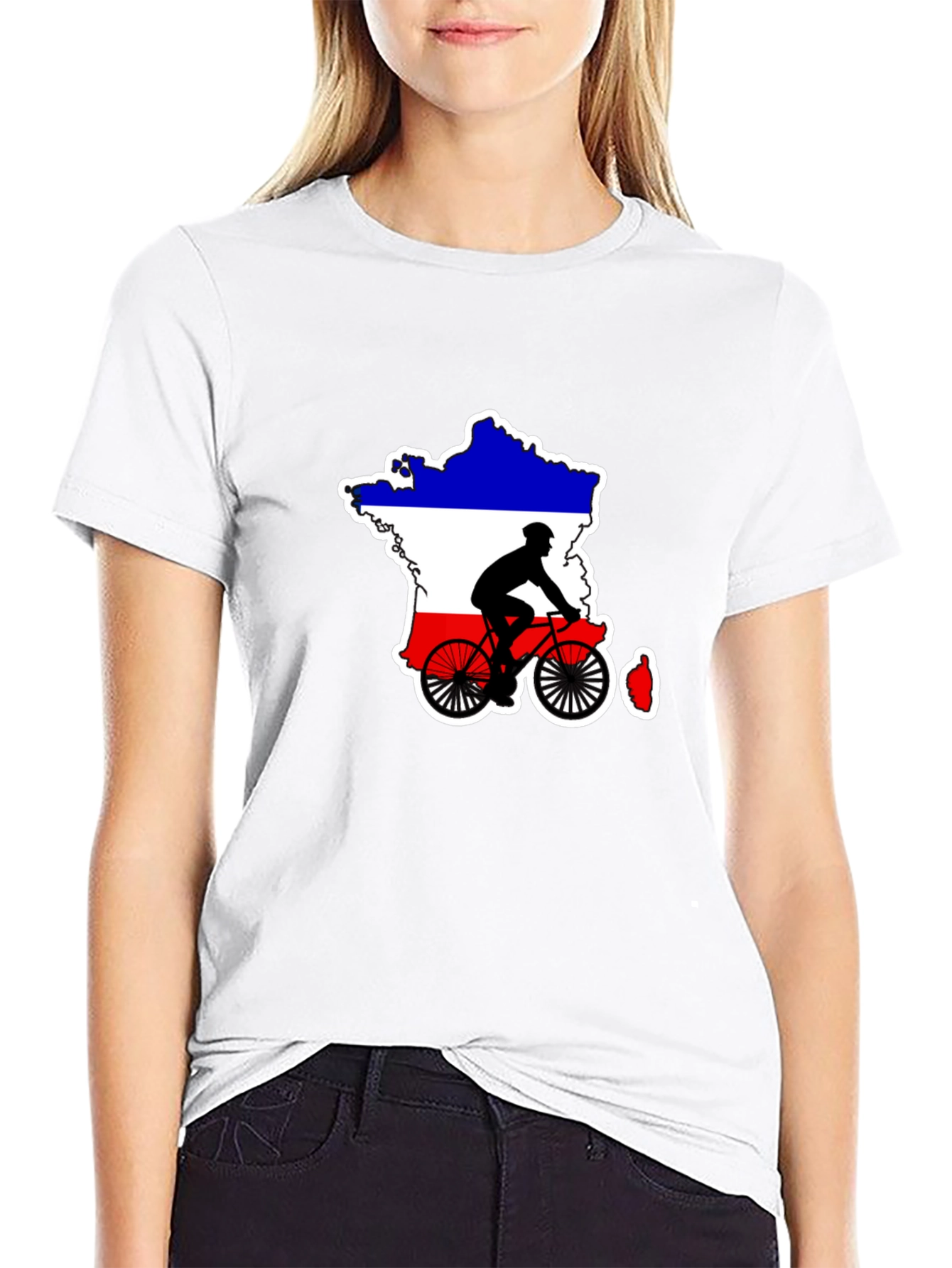 France Cycling Silhouette T-Shirt - Mens Black Tee