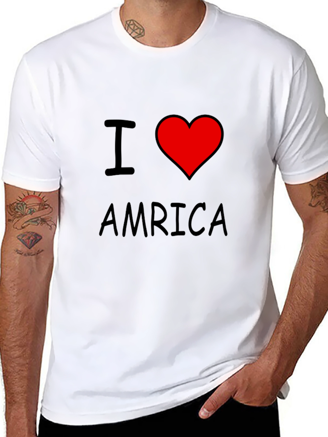 I Love America T-Shirt - Patriotic Graphic Tee