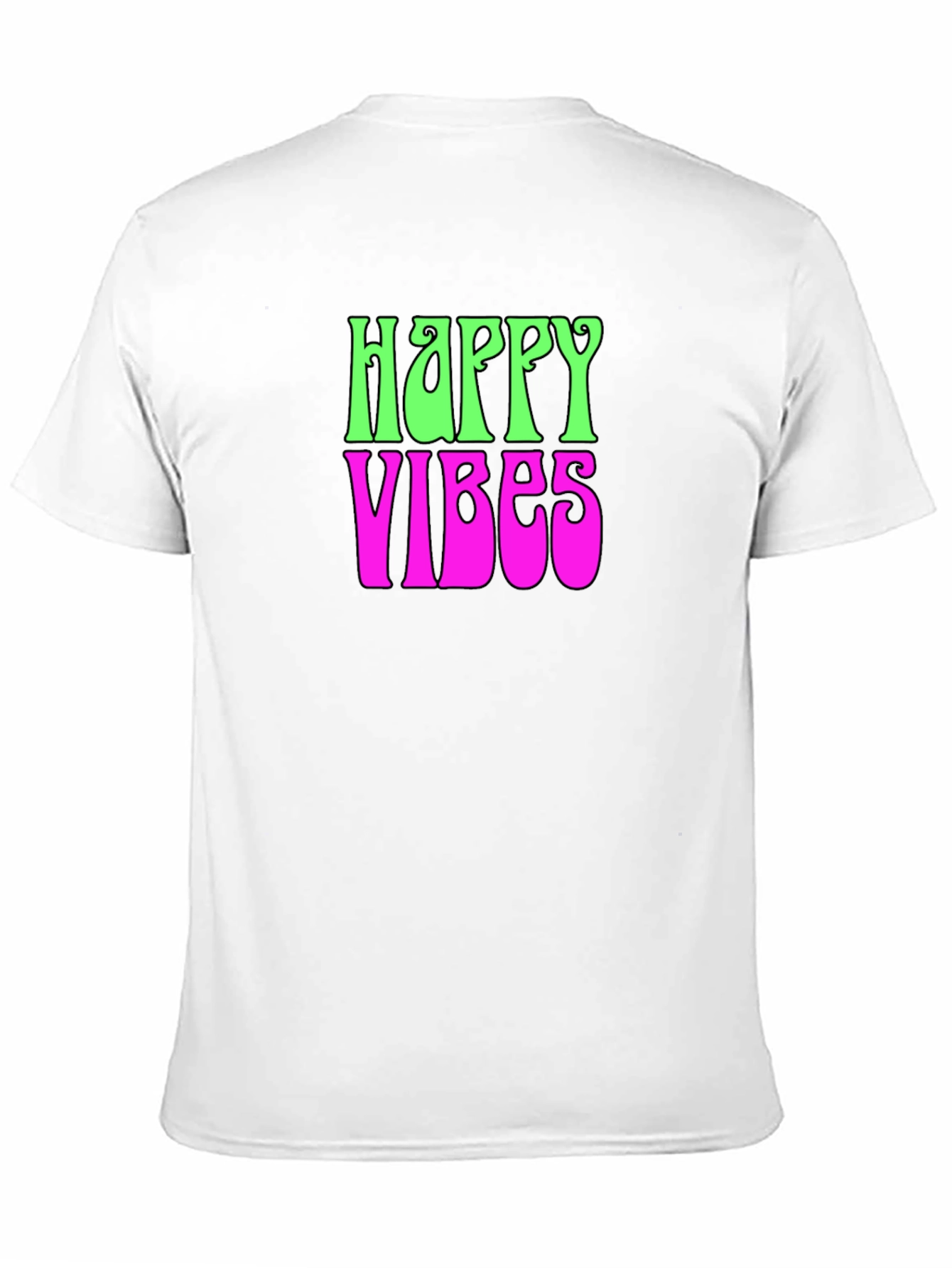 Happy Vibes Graphic T-Shirt - Groovy Retro Tee