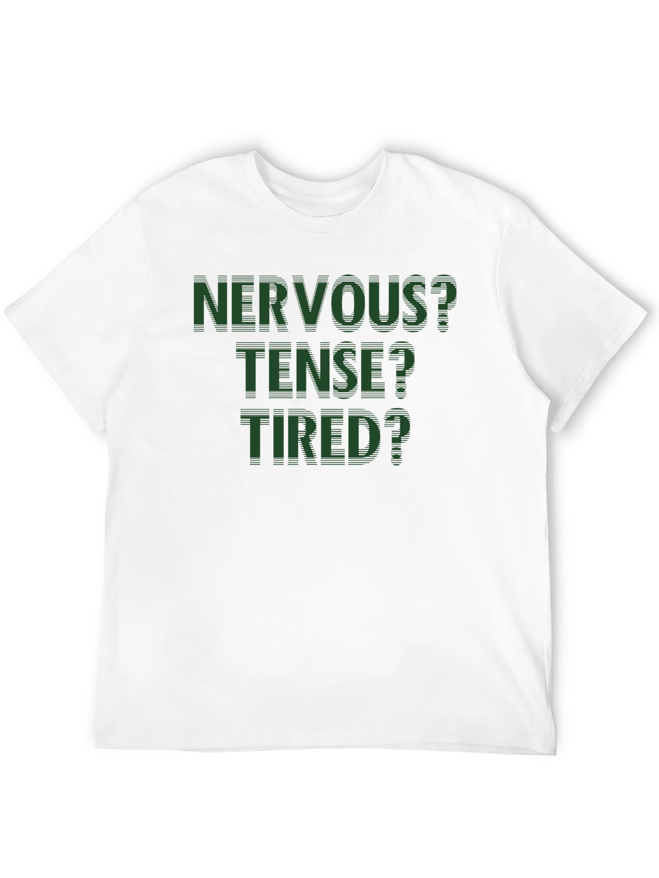 Nervous Tense Tired Graphic Tee - Black Cotton Blend