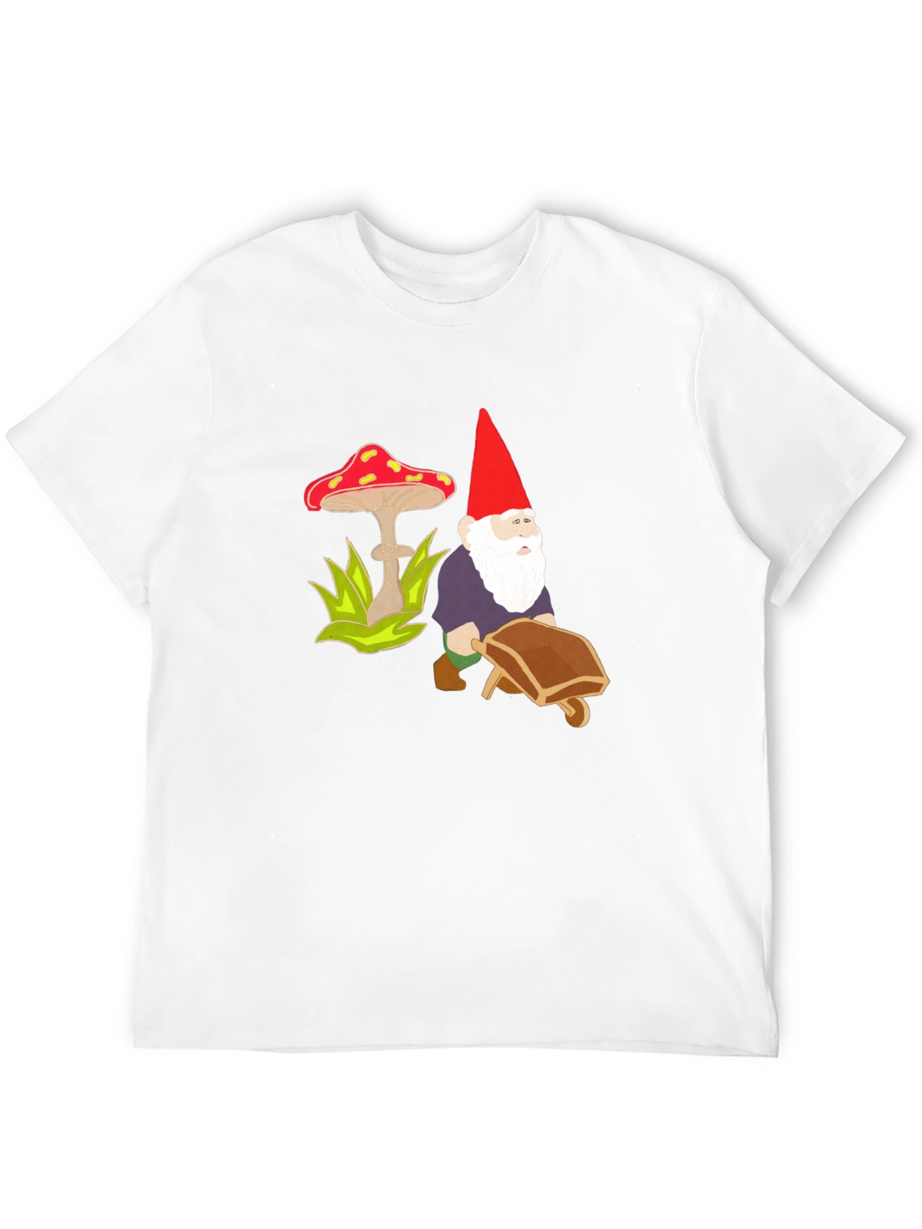Gnome & Mushroom Black T-Shirt