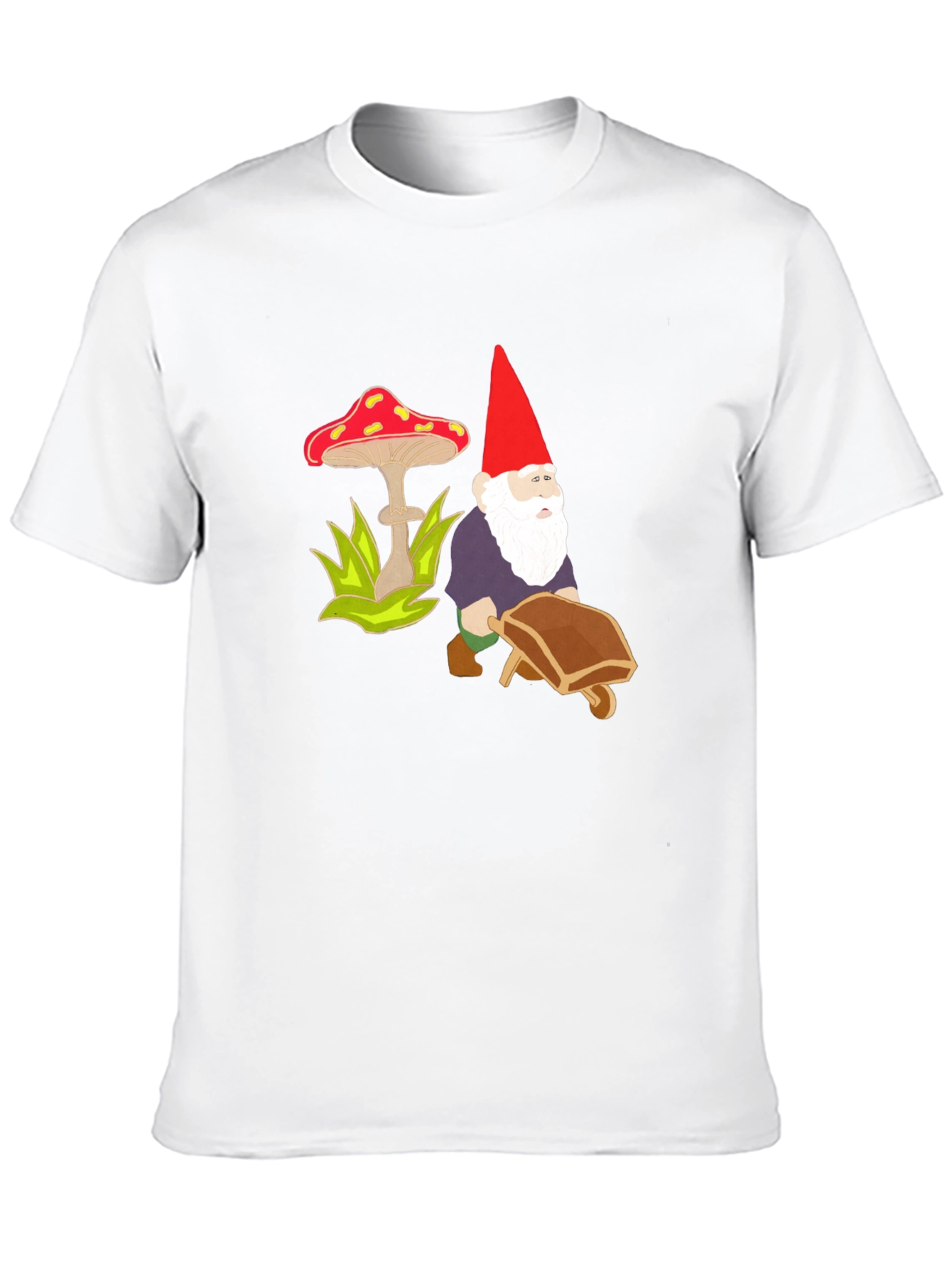 Gnome & Mushroom Black T-Shirt