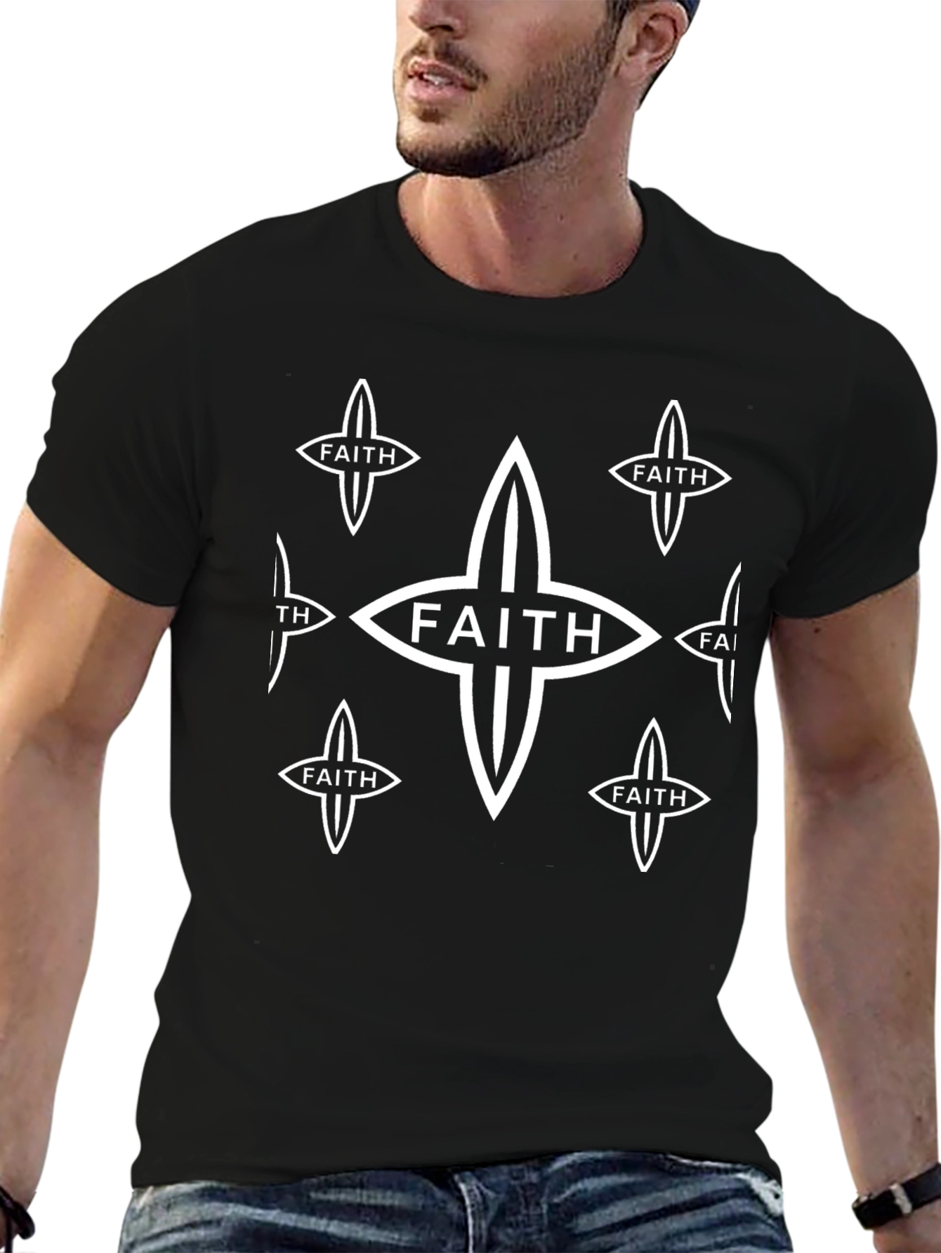 Faith Graphic Tee - Black Religious Shirt