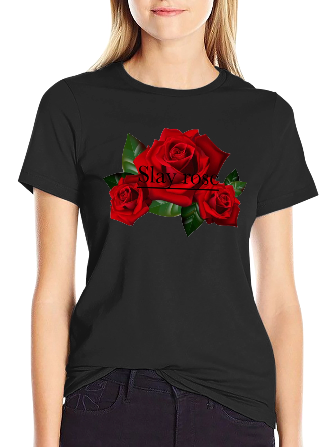 Slay Rose Graphic T-Shirt