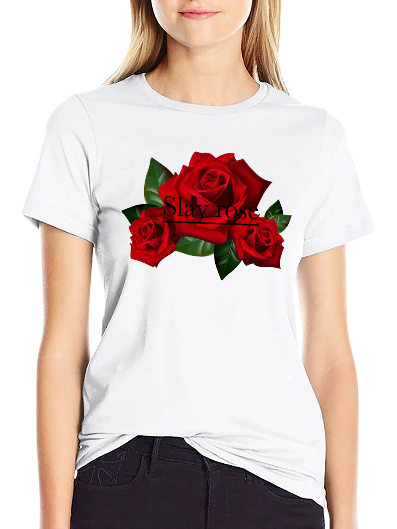 Slay Rose Graphic T-Shirt