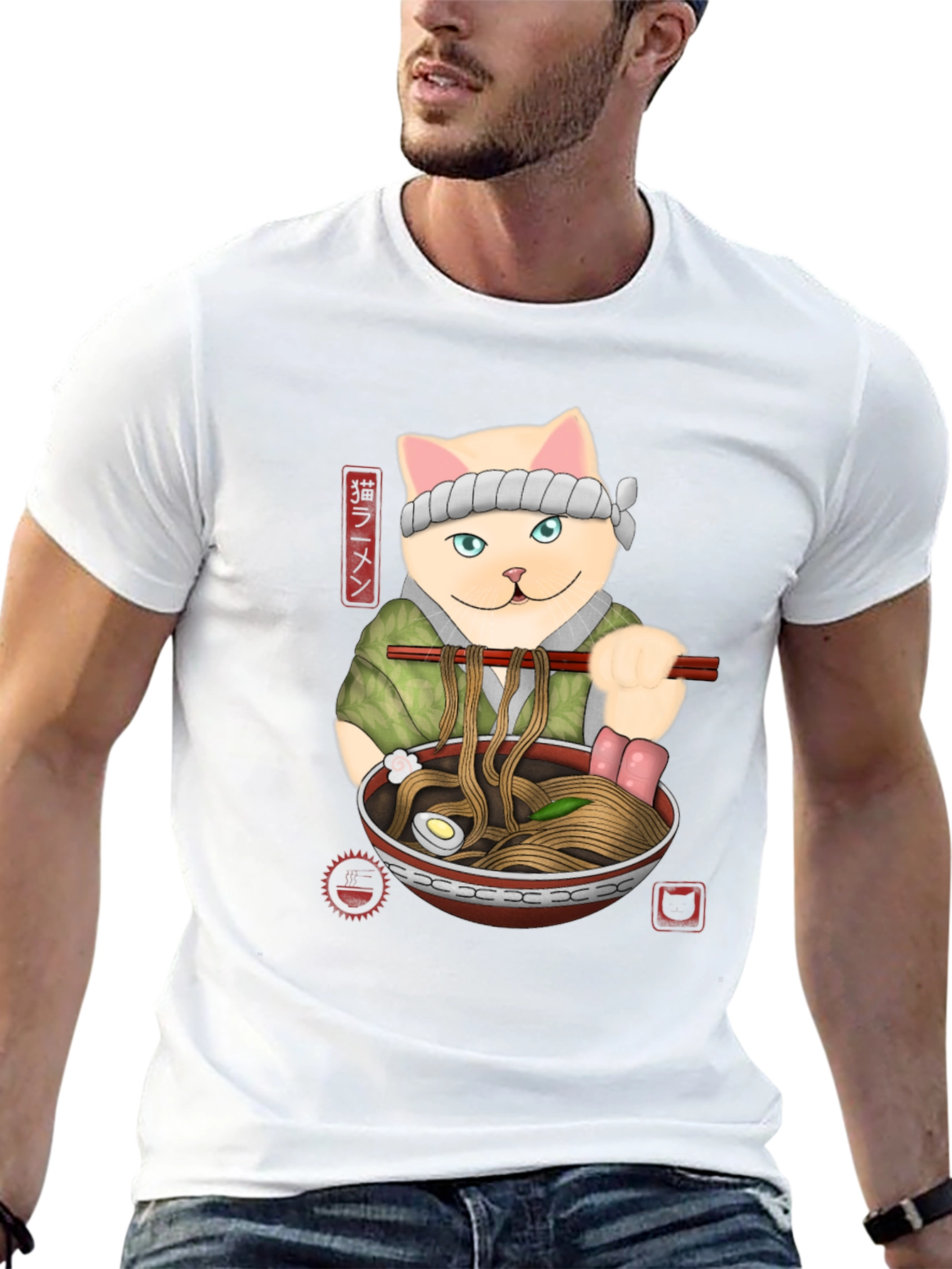 Cat Ramen T-Shirt - Unique Graphic Tee