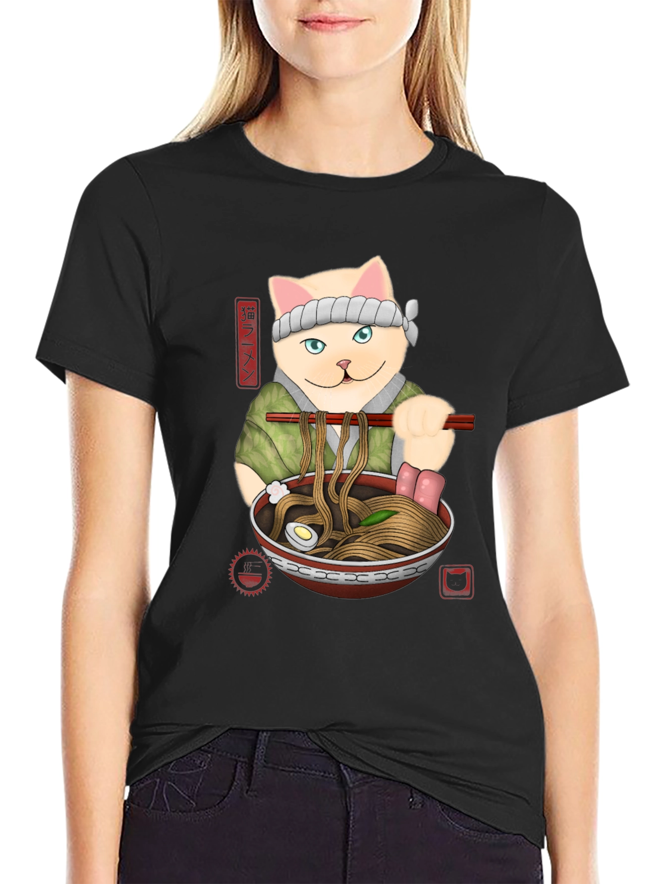 Cat Ramen T-Shirt - Unique Graphic Tee