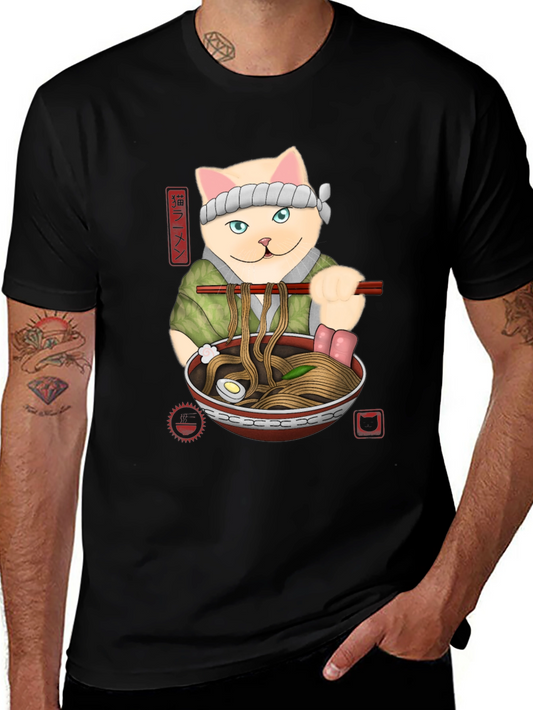 Cat Ramen T-Shirt - Unique Graphic Tee