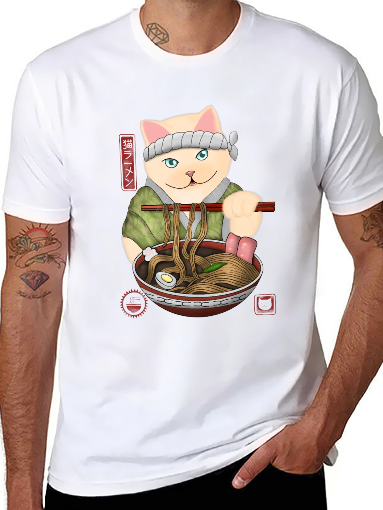 Cat Ramen T-Shirt - Unique Graphic Tee