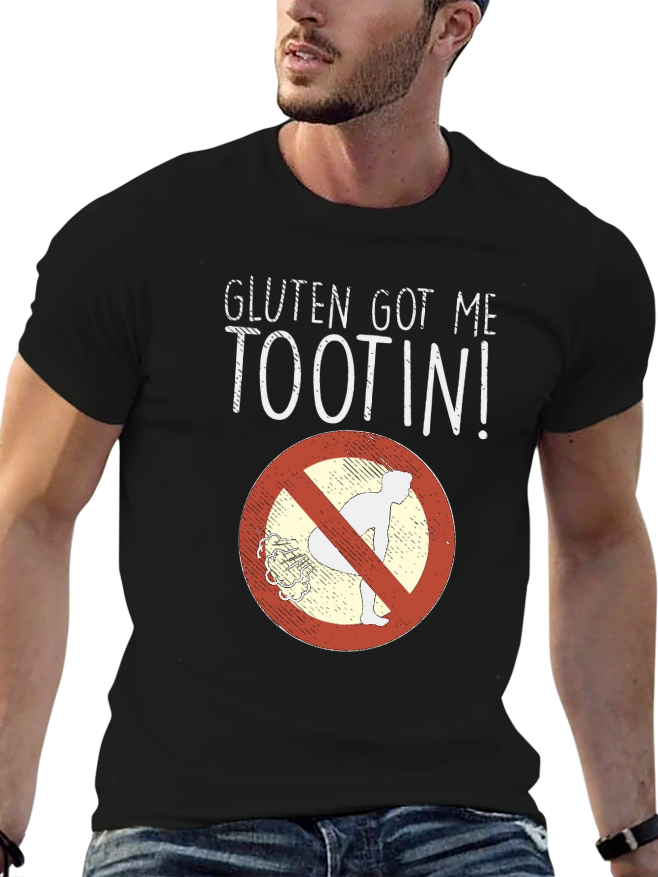 Gluten Got Me Tootin Graphic T-Shirt
