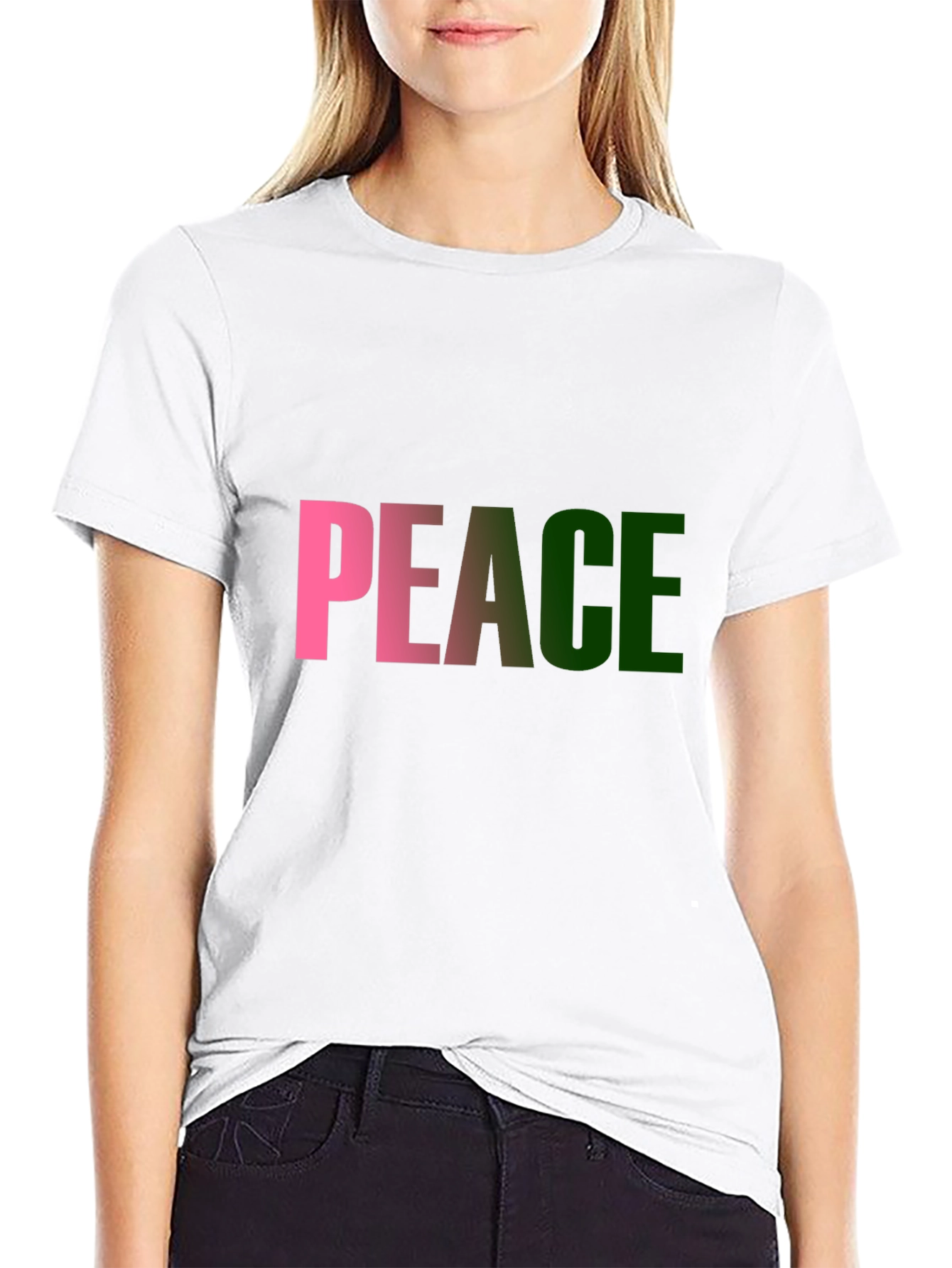 Peace T-Shirt - Black Cotton Blend Tee
