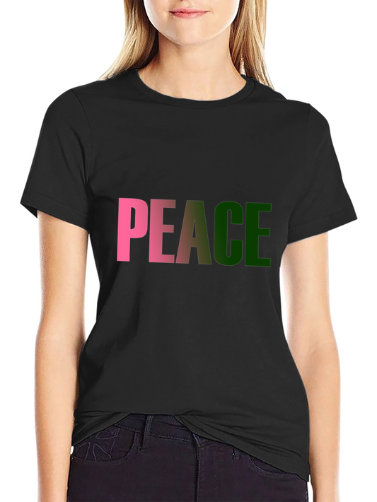 Peace T-Shirt - Black Cotton Blend Tee