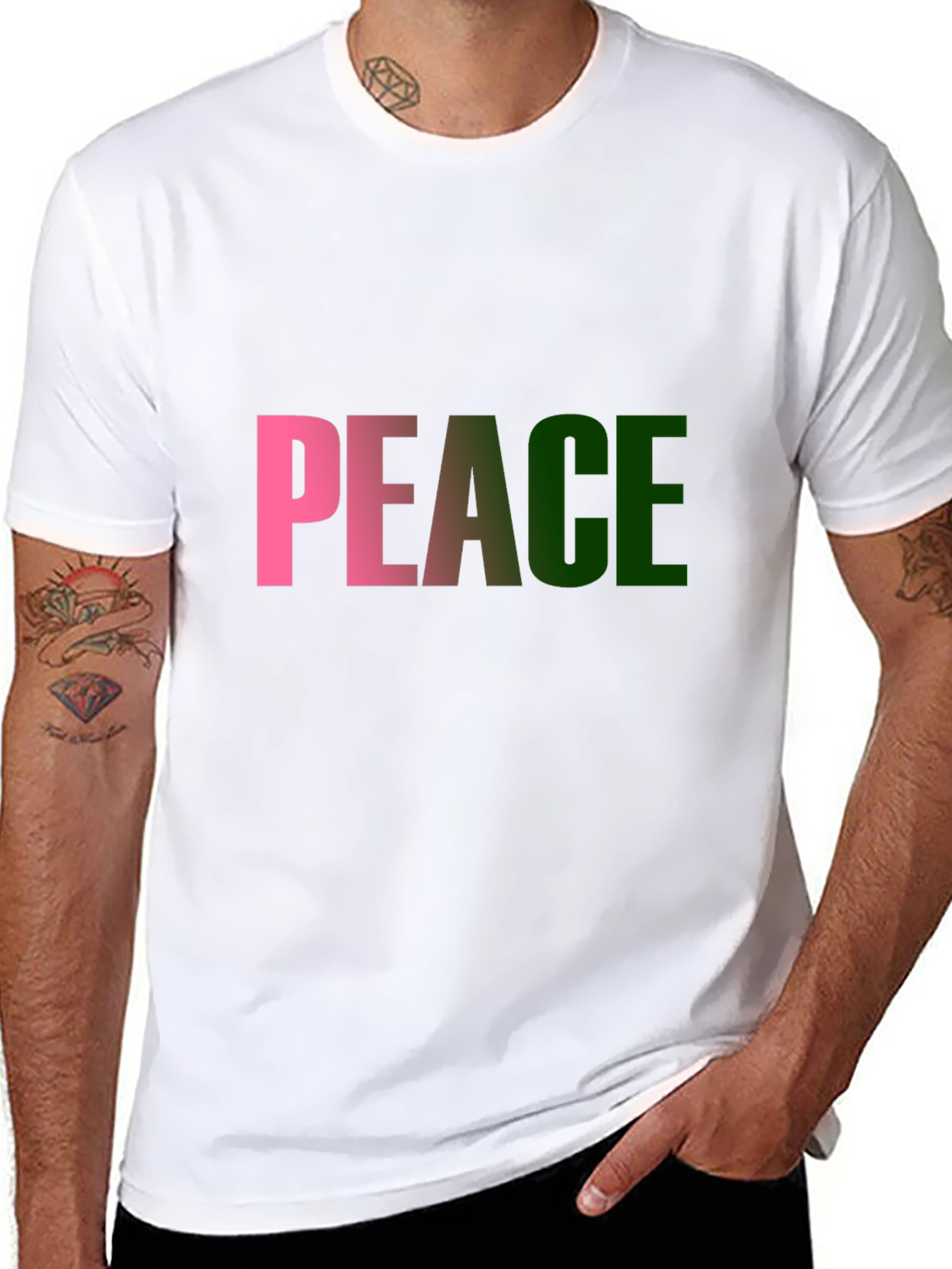Peace T-Shirt - Black Cotton Blend Tee