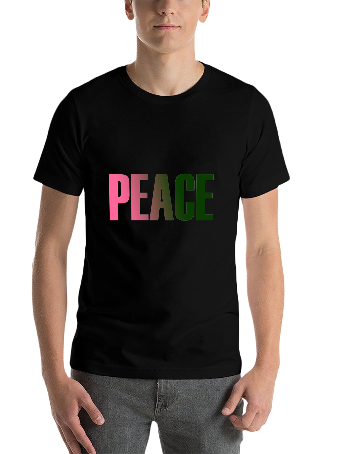 Peace T-Shirt - Black Cotton Blend Tee