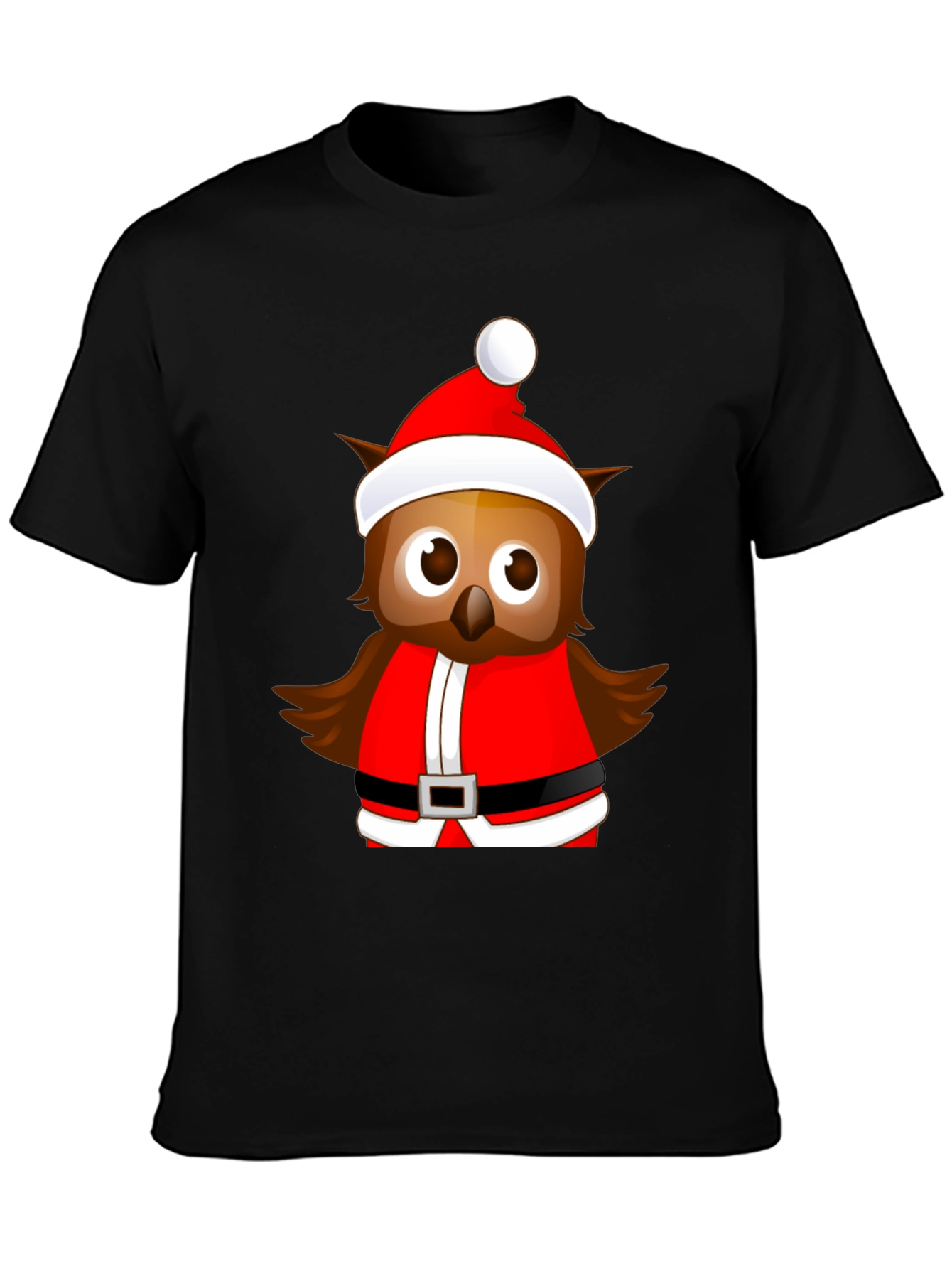 Festive Owl Santa T-Shirt