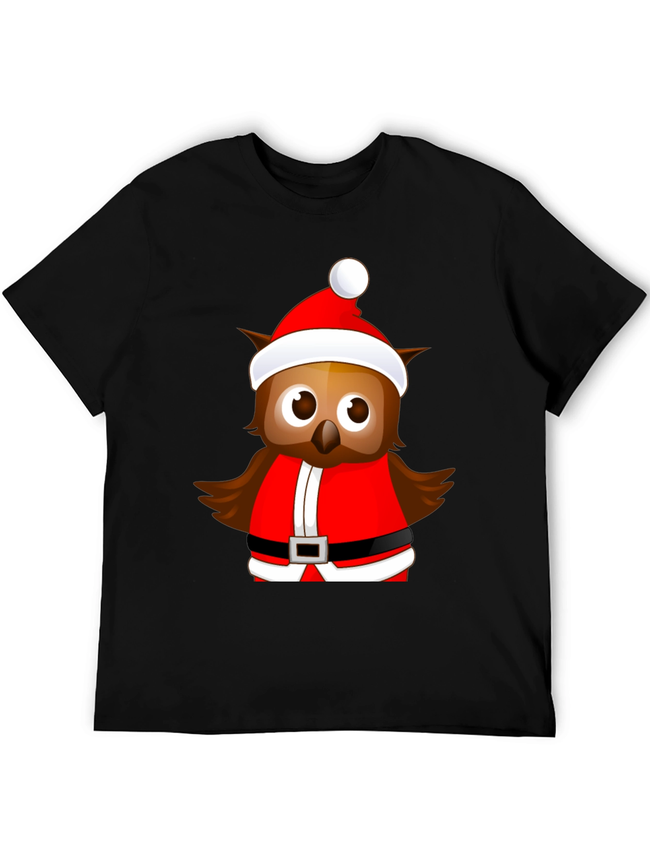 Festive Owl Santa T-Shirt