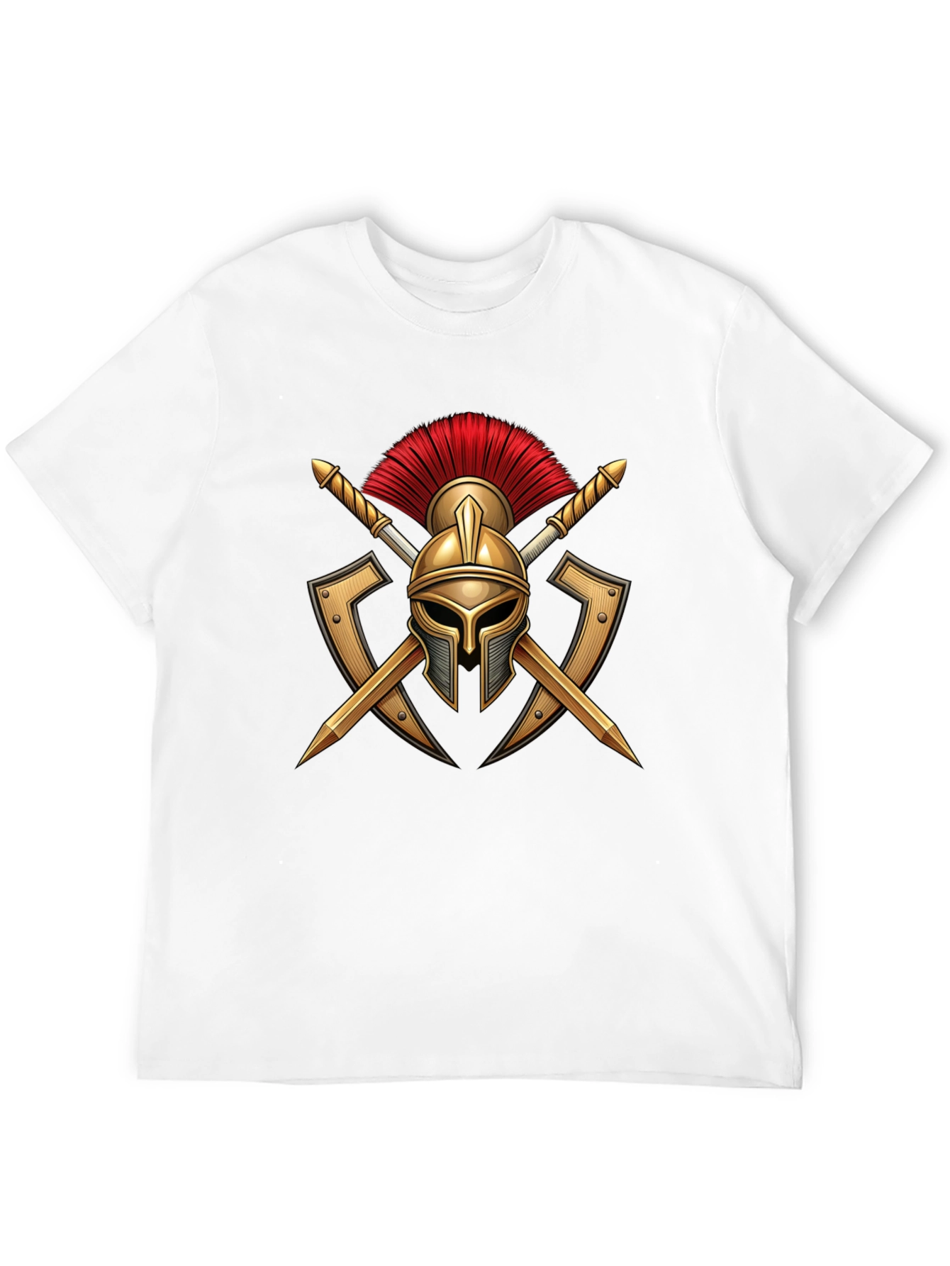 Spartan Warrior Helmet Graphic T-Shirt