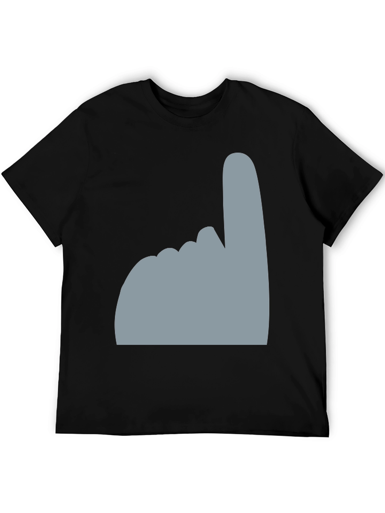 Novelty Number One Hand Black T-Shirt