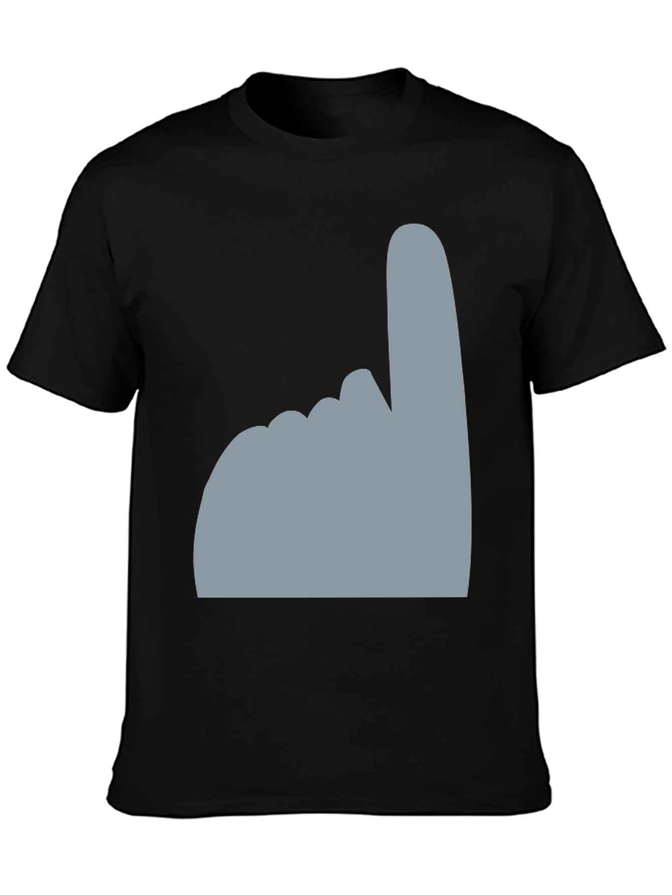 Novelty Number One Hand Black T-Shirt