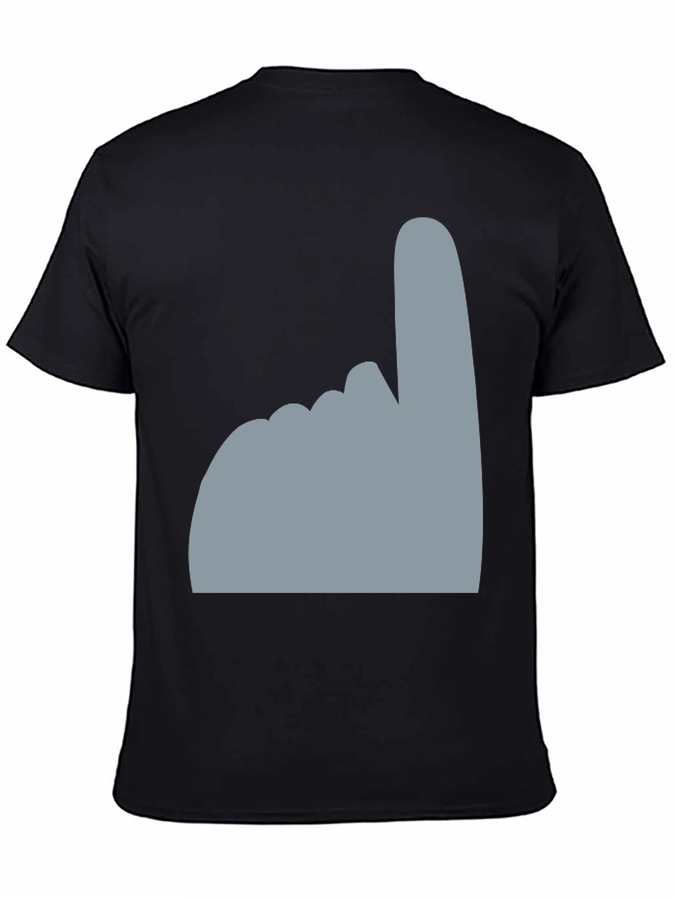 Novelty Number One Hand Black T-Shirt